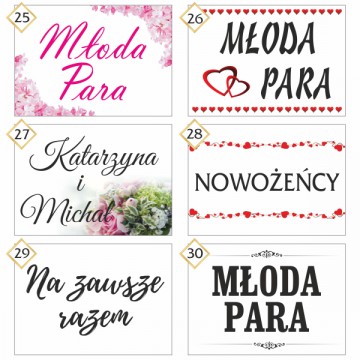 Tablice kwadratowe ślubne ślub wesele tanio najtaniej w Polsce drukarnia online 
