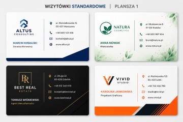 Wizytówki reklamowe — szybki druk