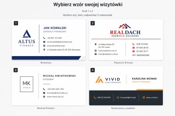 Wizytówki reklamowe — szybki druk