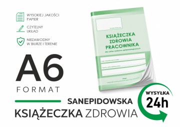 Książeczka zdrowia pracownika do celów sanitarno-epidemiologicznych. Wysoka jakość wykonania, atrakcyjna cena i szybka wysyłka.