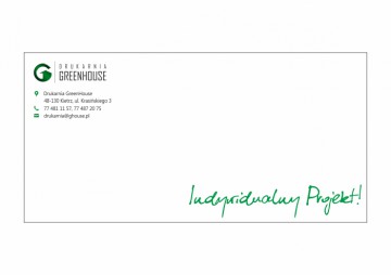 KOPERTY DL Z NADRUKIEM DANYCH I LOGO koperta projekt