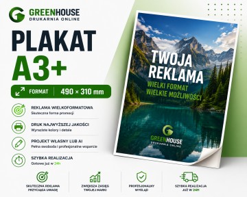 Plakaty A3+ (490 × 310 mm) – druk plakatów