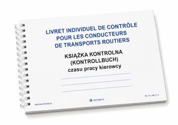 książka kontrolna, kontrollbuch, książka czasu pracy kierowcy, druk kontrollbuch, książka kierowcy, druki transportowe, ewidencja czasu pracy kierowcy, książka kontrolna kierowcy, drukarnia GreenHouse, transport międzynarodowy (2)