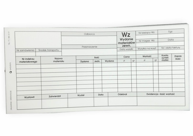 WZ WYDANIE MATERIAŁÓW ZEWNĘTRZNE Szybko Tanio 3,10 Zł