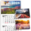 Kalendarz trójdzielny 2024 - białe plecki