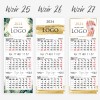 Kalendarze Kalendarz 2024 dane firmy logo, kosmetyczka fryzjer