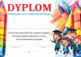 Dyplom na pasowanie ucznia