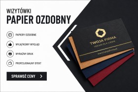 Wizytówki Papier Ozdobny — szybki druk