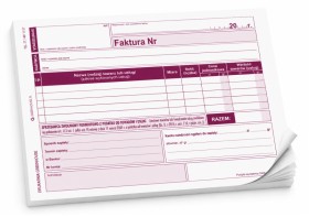Faktura dla podatników zwolnionych z VAT Bloczki samokopia