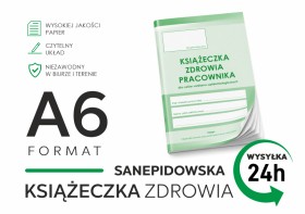 Książeczka zdrowia pracownika do celów sanitarnoepidemiologicznych. Wysoka jakość wykonania, atrakcyjna cena i szybka wysyłka.