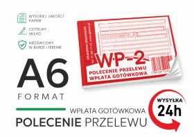 Polecenie przelewu WP2 – Wpłata gotówkowa Bloczki samokopiujące
