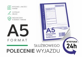 Polecenie wyjazdu służbowego A5